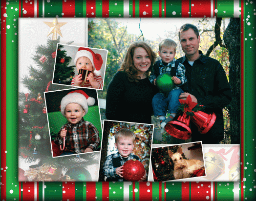 DIY Photo collage of Christmas Photos as Christmas Decoration Ideas
