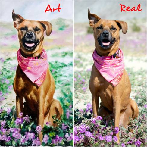 100% Hand-Painted Oil Portrait