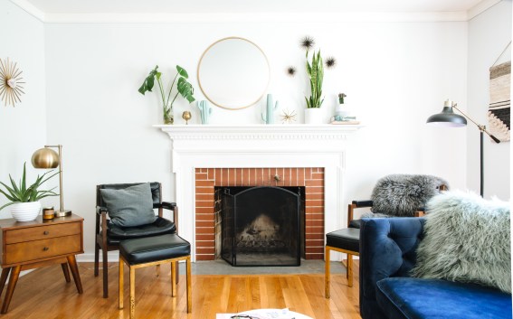 Lush Leaves in Living Room