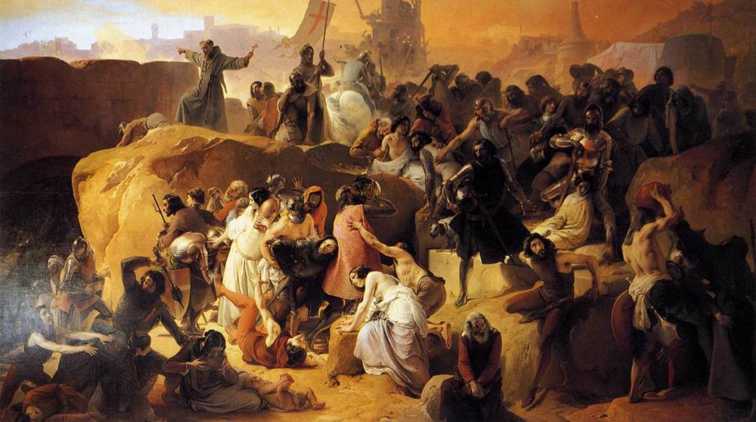 C:\Users\dell\Desktop\Hayez,_Fracesco_-_Crusaders_Thirsting_near_Jerusalem_-_1836-50.jpg
