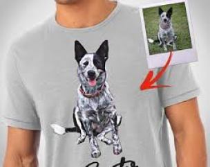 Customized Dog Picture Tees
