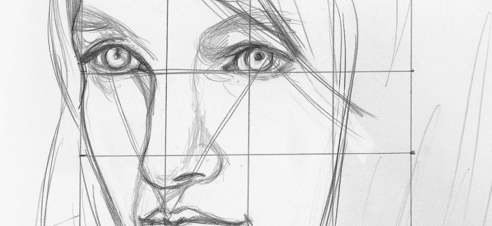 Watercolor portrait Initial Sketch