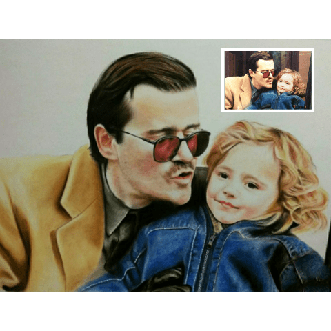 Baby Colored Pencil Drawing